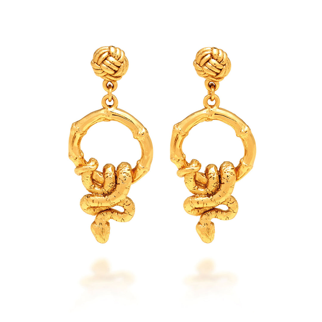 Giovanni Raspini Orecchini Bambù E Serpente 7956