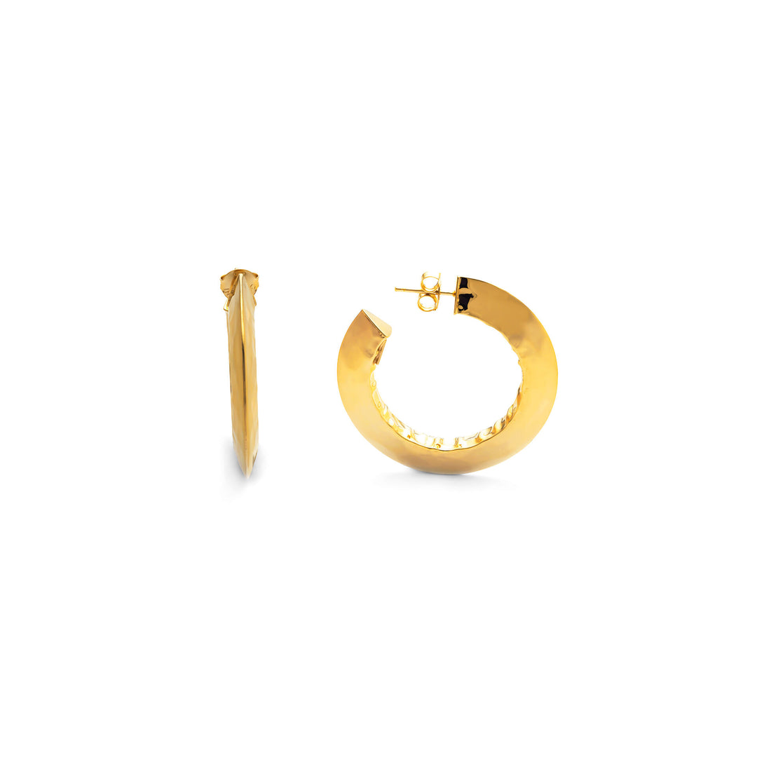 Giovanni Raspini orecchini a cerchio Blade Piccolo argento 925 finitura PVD oro giallo 11785