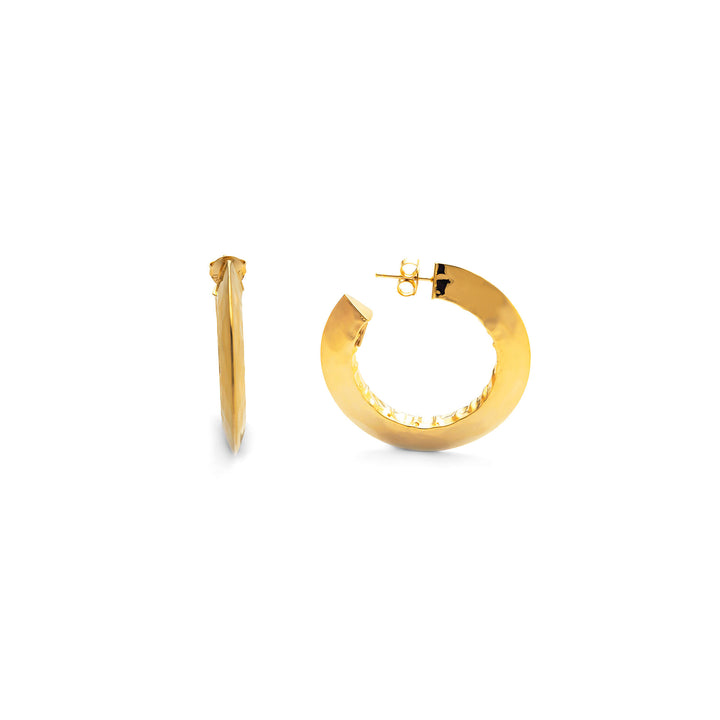 Giovanni Raspini orecchini a cerchio Blade Piccolo argento 925 finitura PVD oro giallo 11785