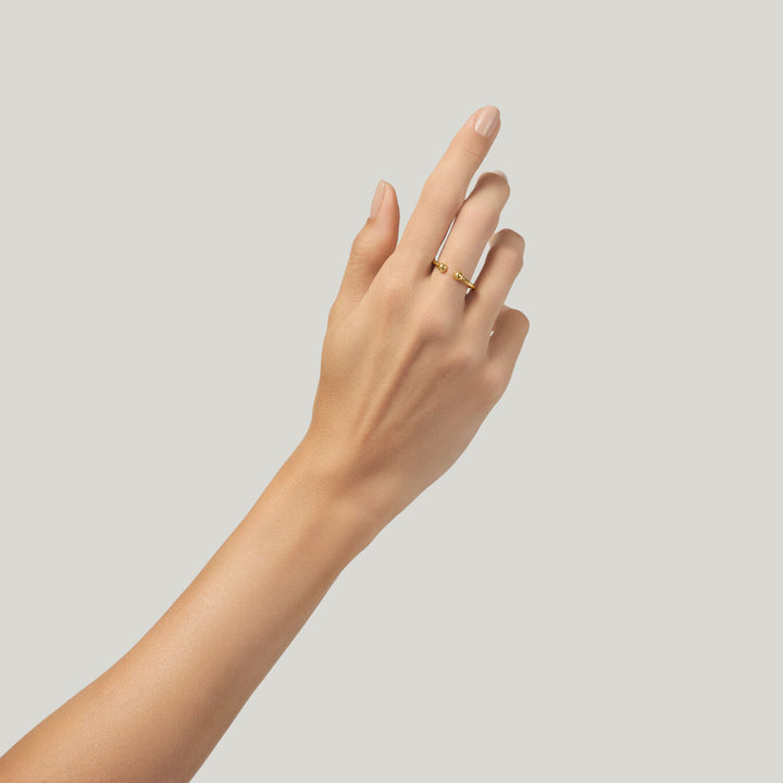 Giovanni Raspini anello axis piccolo Anello in Argento placcato oro 18 kt 12503