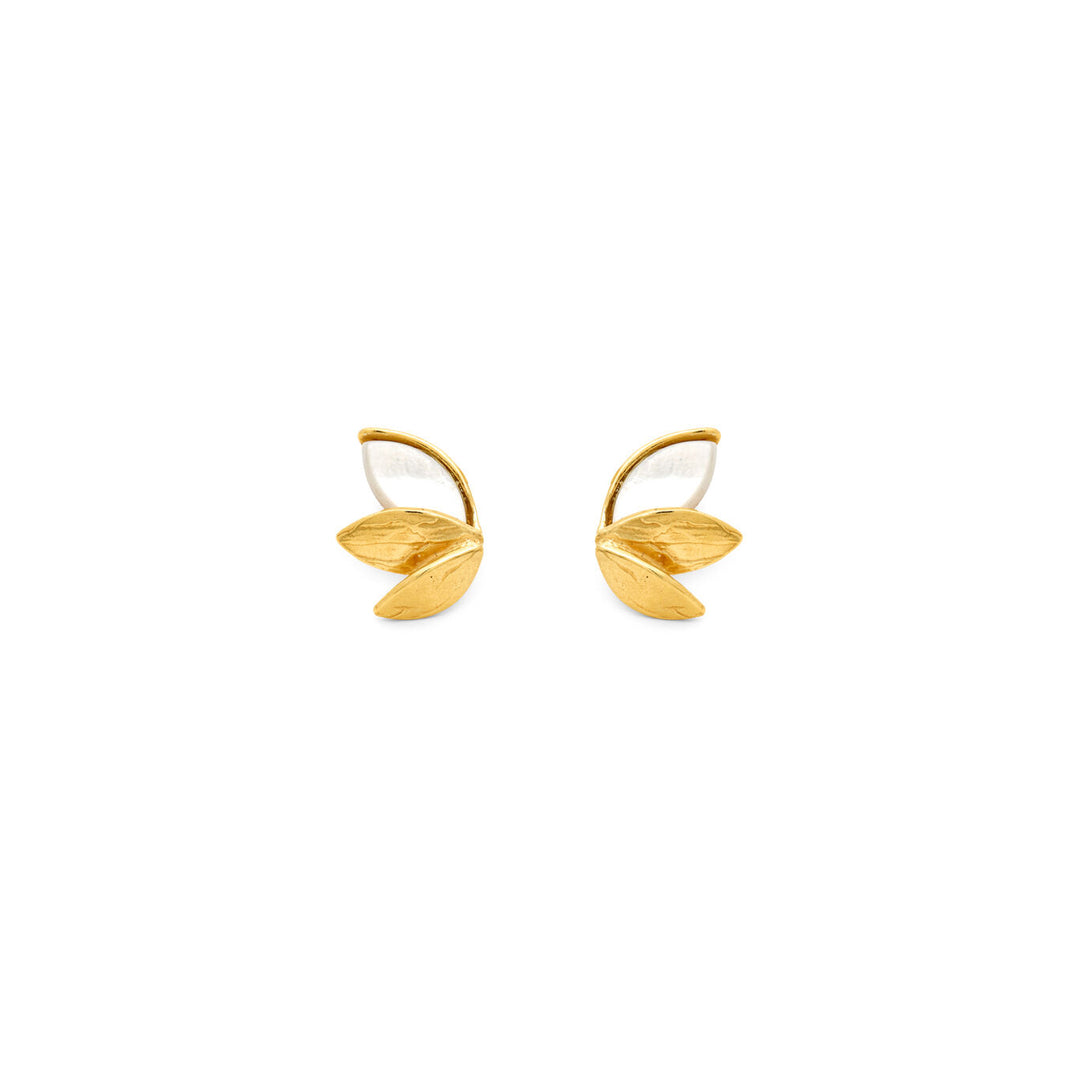 Giovanni Raspini orecchini skin madreperla piccoli Orecchini in Argento 925 placcato oro 18 kt e madreperla 12522
