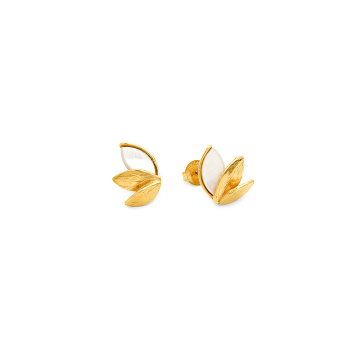 Giovanni Raspini orecchini skin madreperla piccoli Orecchini in Argento 925 placcato oro 18 kt e madreperla 12522