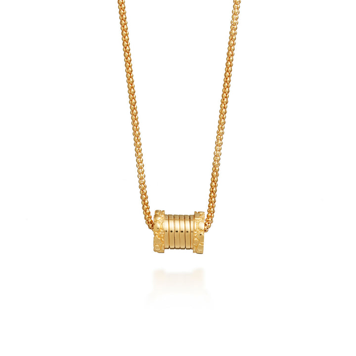 Giovanni Raspini collana tubogas croco piccola Collana in Argento 925 placcato oro 18 kt 12541