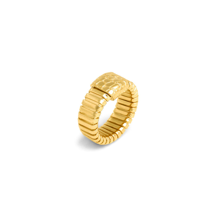 Giovanni Raspini anello tubogas croco Anello in Argento 925 placcato oro 18 kt 12545