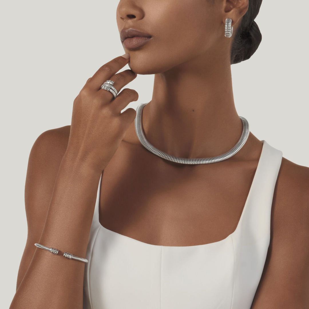 Giovanni Raspini bracciale tubogas croco piccolo Bracciale in Argento 925 12539