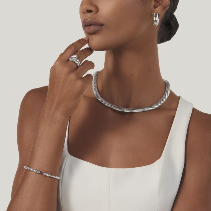 Giovanni Raspini bracciale tubogas croco piccolo Bracciale in Argento 925 12539