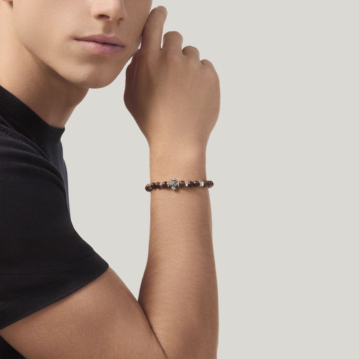 Giovanni Raspini bracciale croce occhio di toro Bracciale in Argento 925 e occhio di toro 12571