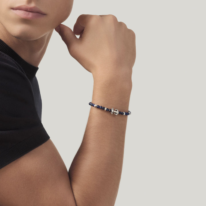 Giovanni Raspini bracciale ancora sodalite Bracciale in Argento 925 e sodalite 12572