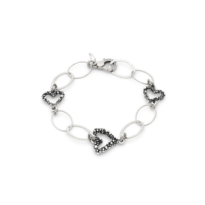 Giovanni Raspini bracciale cuori e catena Bracciale in Argento 925 12616