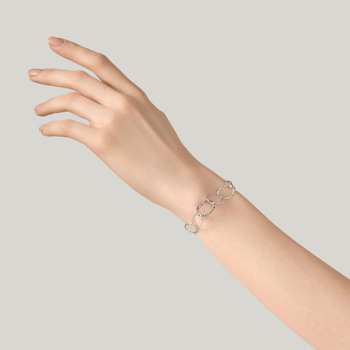 Giovanni Raspini bracciale maglia alternata Bracciale in Argento 925 12621