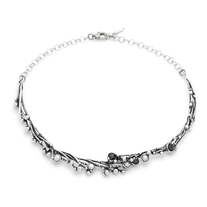 Collier Giovanni Raspini Aura - Collier en Argent 925, perles naturelles et onyx - 12685