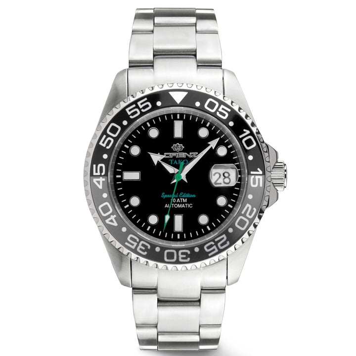 Lorenz orologio Tako 43mm nero automatico acciaio 030254HH