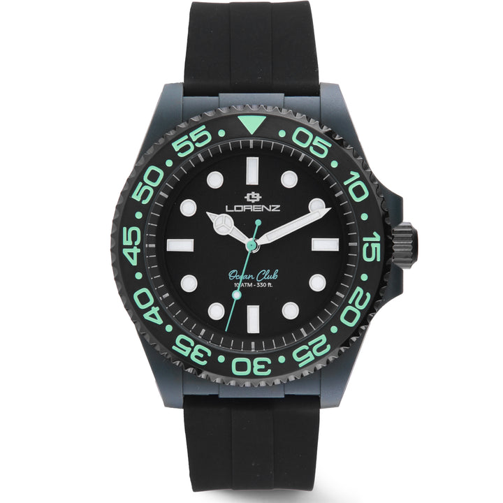 Lorenz orologio Ocean Club Green Turtle 40mm nero quarzo 030268DD