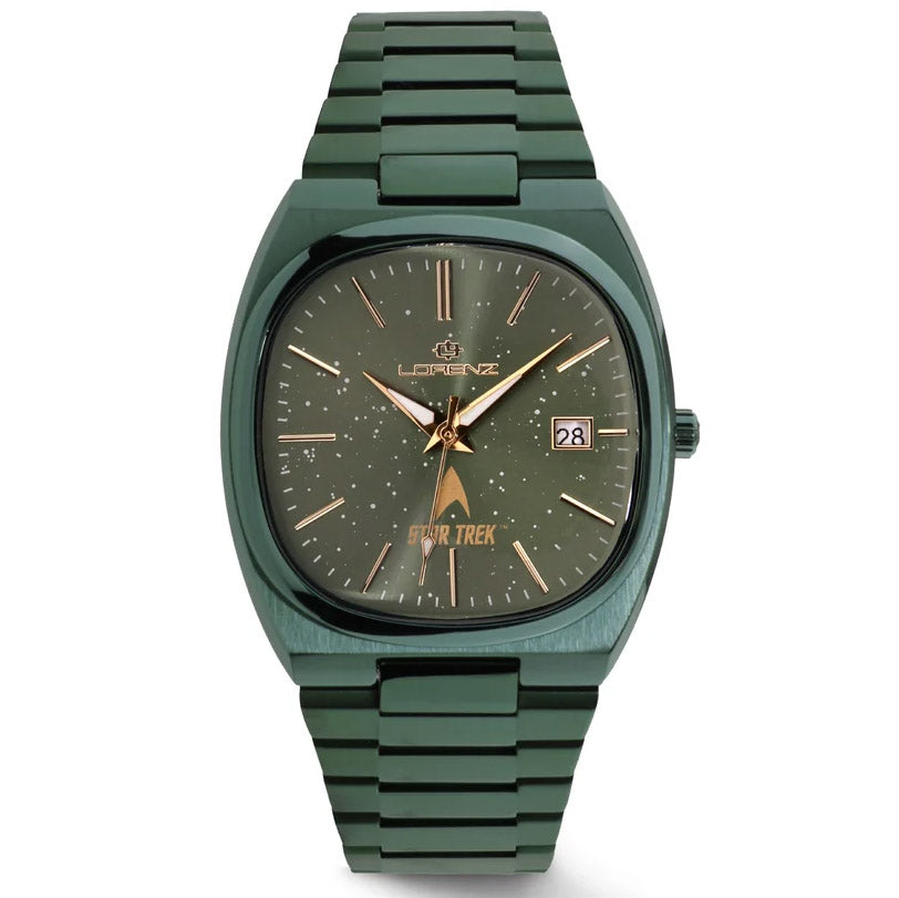 Lorenz orologio STAR TREK Klingon 40x36 mm verde quarzo acciaio finitura PVD verde 030287KL