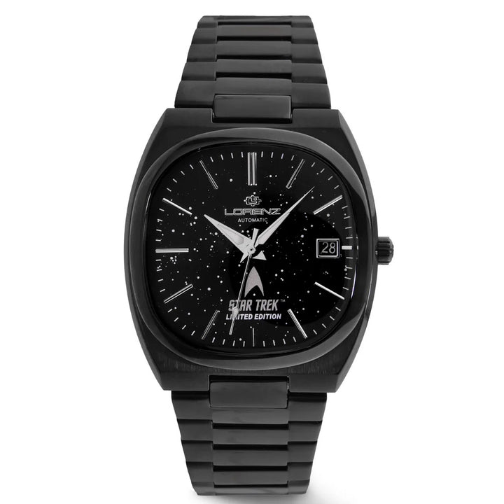 Lorenz-Uhr STAR TREK Deep Space Limited Edition 40x36 mm schwarzer Automatikstahl schwarzes PVD-Finish 030287LE