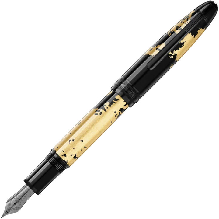 Montblanc stilografica Meisterstück Solitaire Calligraphy foglia d&