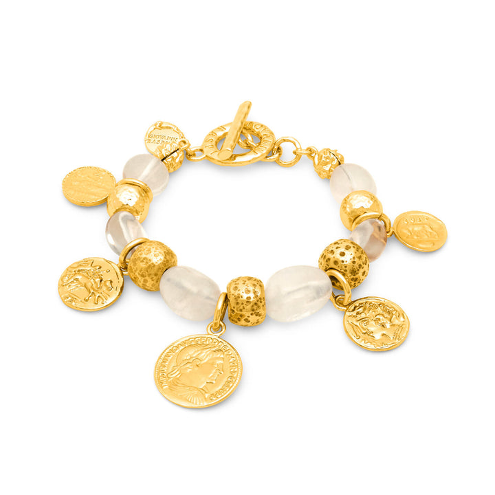 Giovanni Raspini Bracciale Crystal Monete bronzo dorato N0029