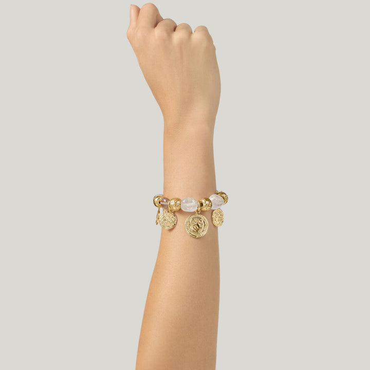 Giovanni Raspini Bracciale Crystal Monete bronzo dorato N0029