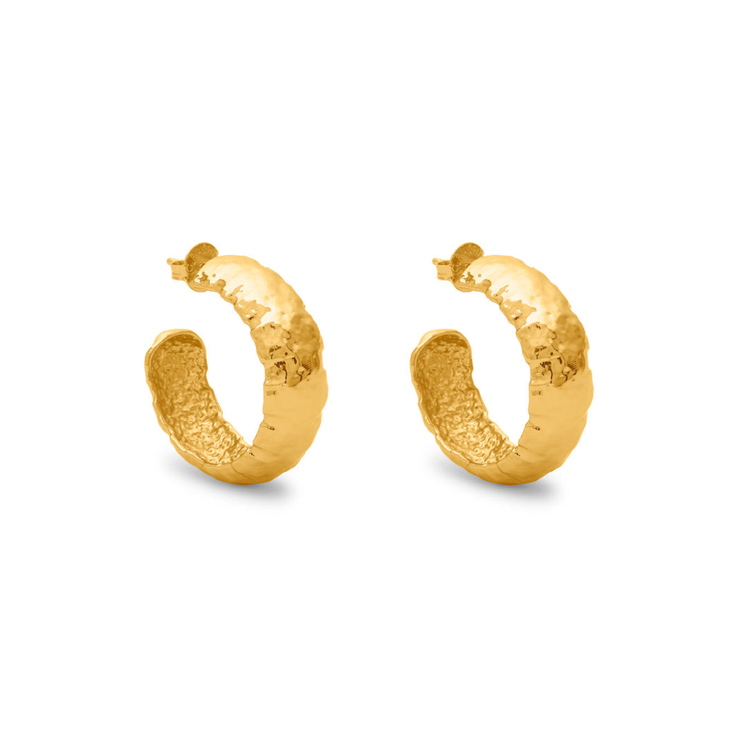 Giovanni Raspini orecchini cerchio sand grandi Orecchini placcato oro 18 kt N0047