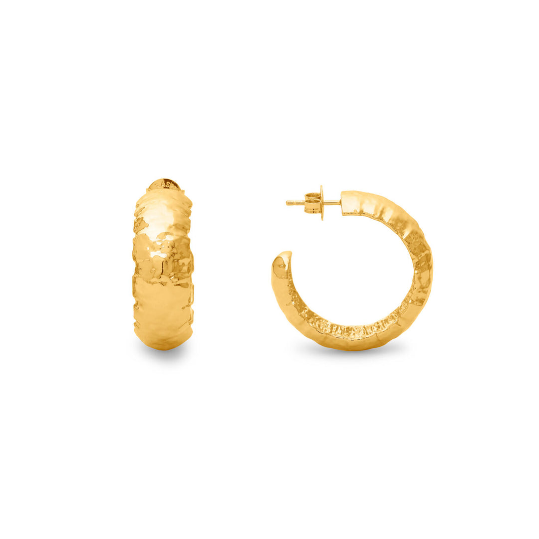 Giovanni Raspini orecchini cerchio sand grandi Orecchini placcato oro 18 kt N0047