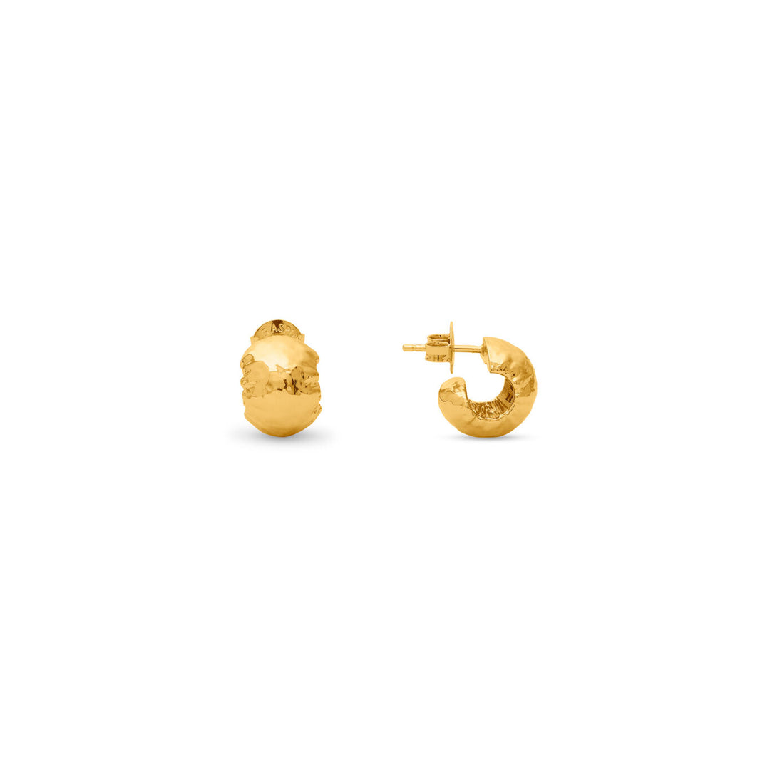 Giovanni Raspini orecchini cerchio sand piccoli Orecchini placcato oro 18 kt N0049