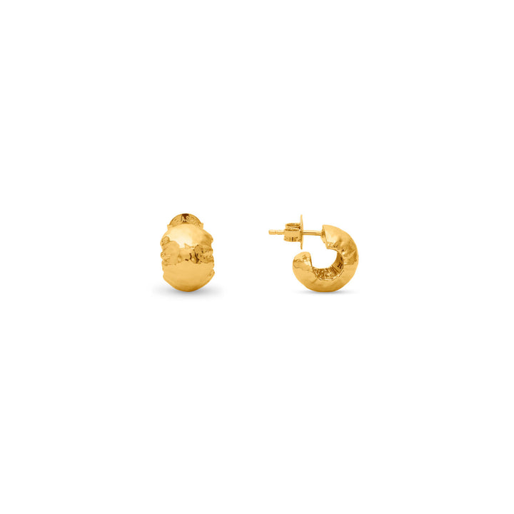 Giovanni Raspini orecchini cerchio sand piccoli Orecchini placcato oro 18 kt N0049