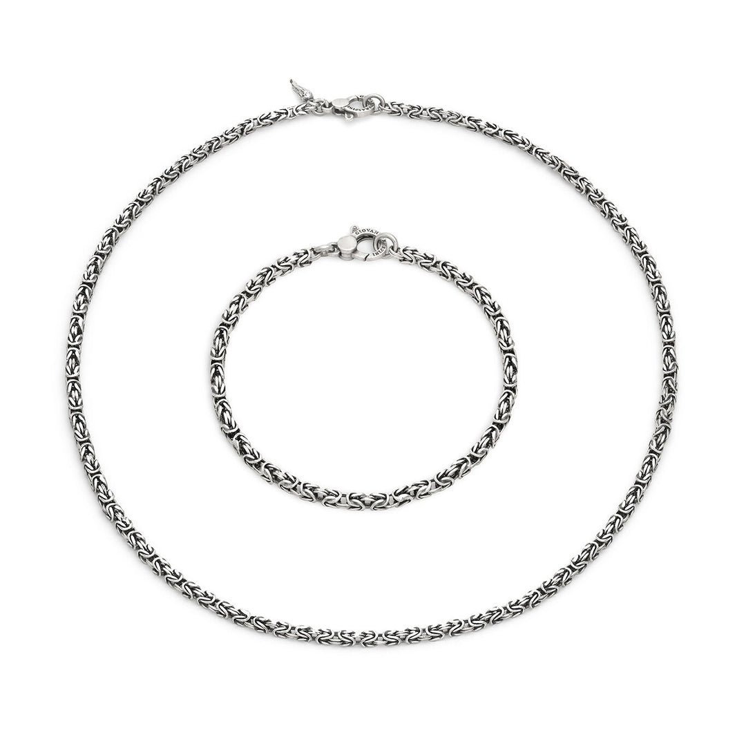 Giovanni Raspini set bizantina quadra Collana e bracciale in Argento 925 X01601