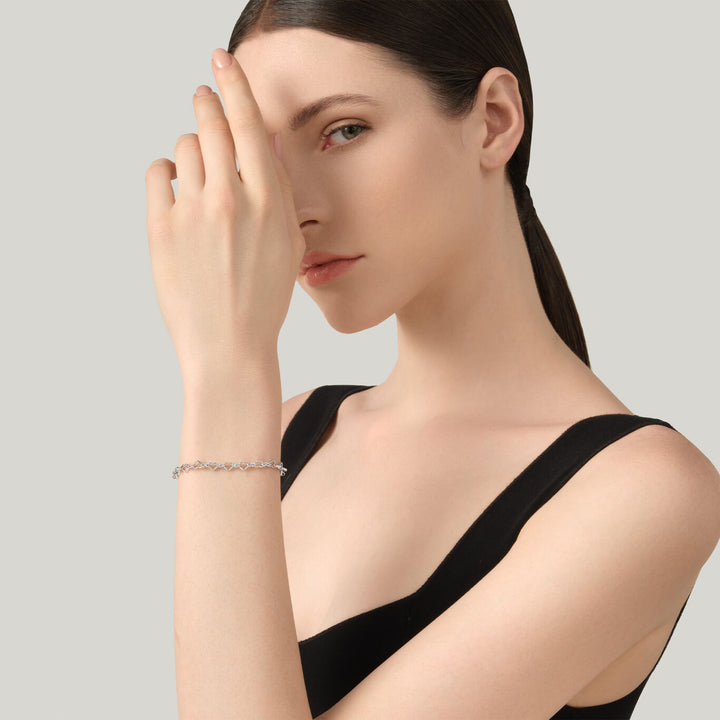 Giovanni Raspini bracciale catena cuori Bracciale in Argento 925 12619