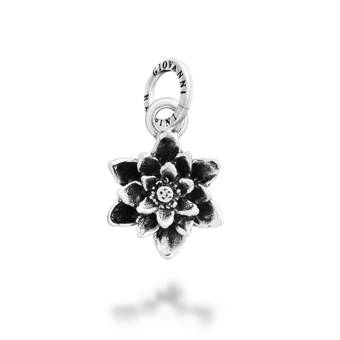 Giovanni Raspini Small Lotus Flower Charm - Silver Charm - 12715