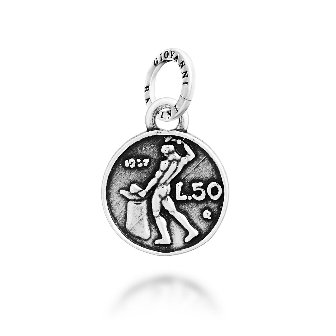 Giovanni Raspini Charm 50 Lire Small - Silver Charm - 12819