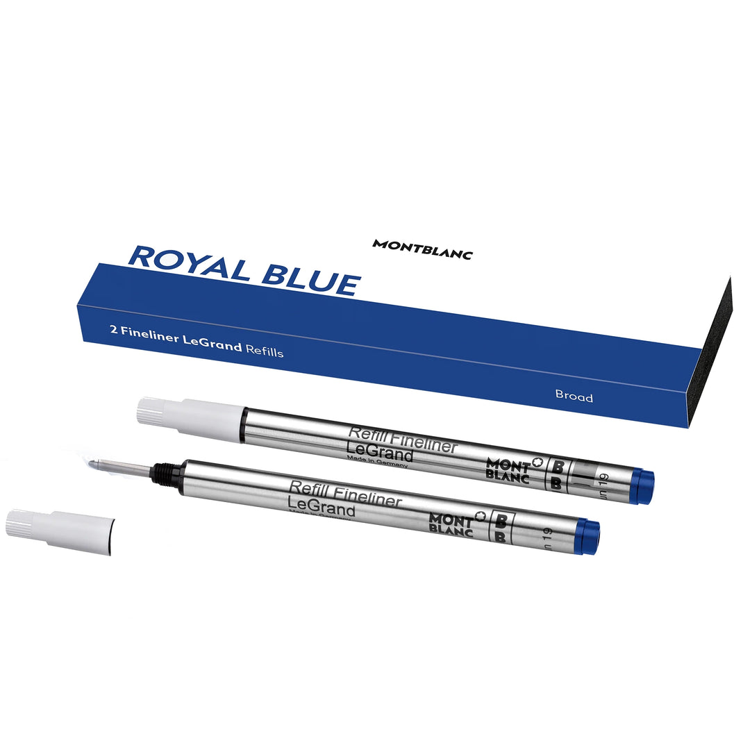 Montblanc 2 recharges de feutre fin LeGrand, bleu royal 128251