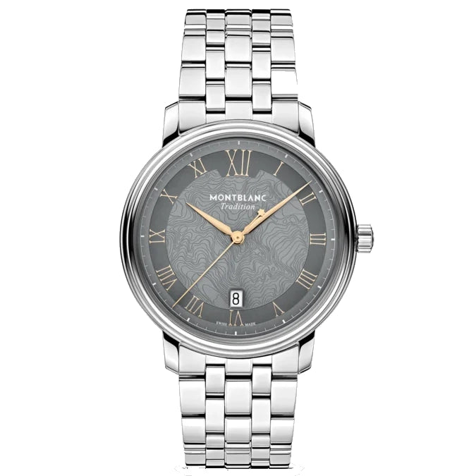 Montblanc orologio Tradition Automatic Date 40 mm grigio automatico acciaio 132433