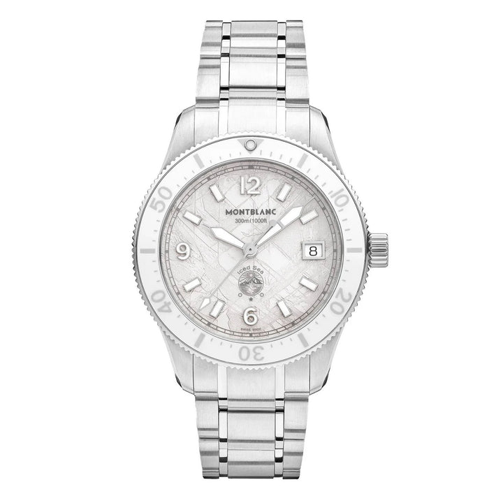 Montblanc orologio Iced Sea Automatic Date 0 Oxygen 38mm bianco automatico acciaio 134024
