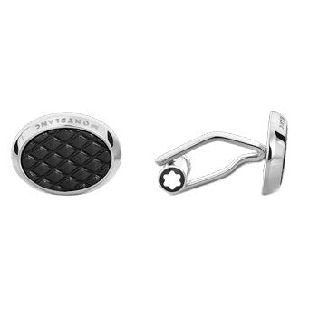 Montblanc gemelli ovali Meisterstück acciaio 134468