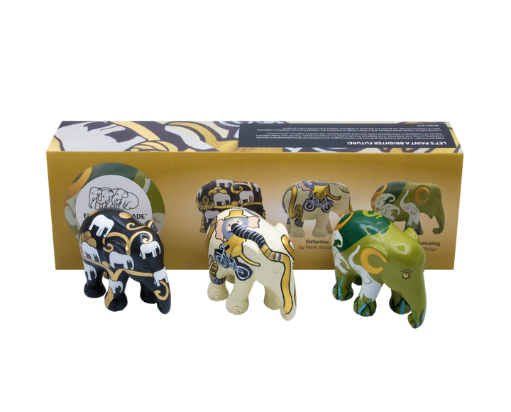 Elephant Parade multipack elefanti Elephantasy - Goldie + Elefantino + Elephants Communicating