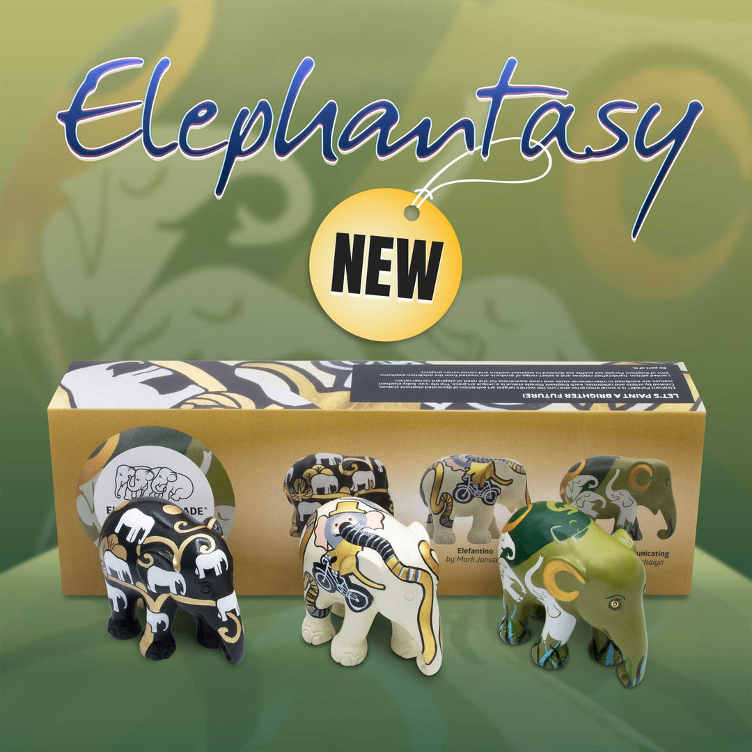 Elephant Parade multipack elefanti Elephantasy - Goldie + Elefantino + Elephants Communicating