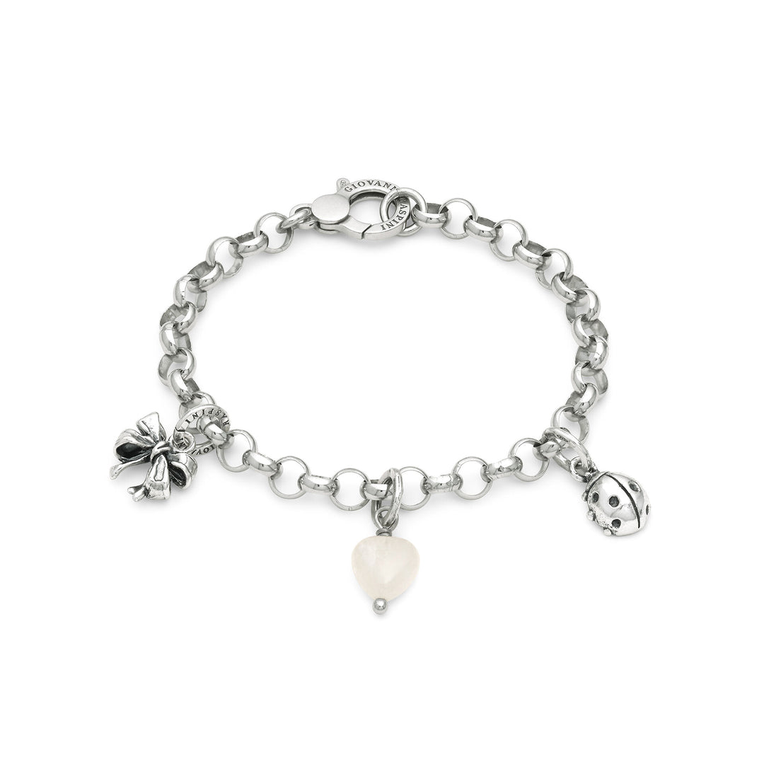 Bracelet Giovanni Raspini Fortuna Preziosa - Bracelet en argent 925 et cristal de roche -