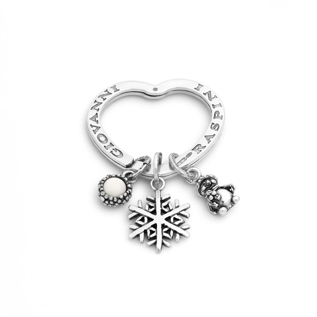 Giovanni Raspini Portachiavi Cuore di Neve argento X01626