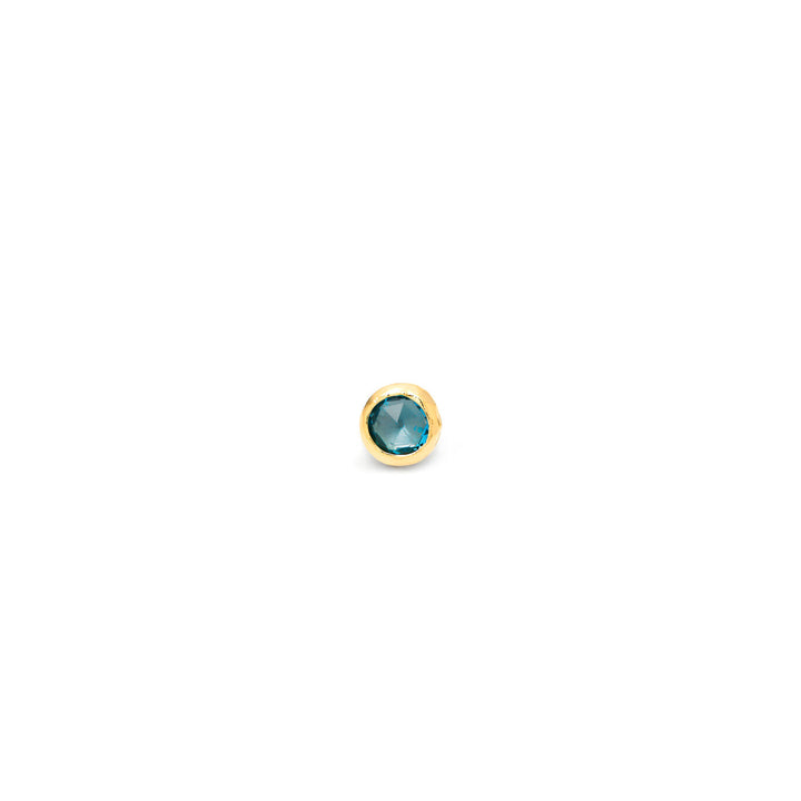 Giovanni Raspini orecchini loop azzurro piccoli Orecchini in Argento placcato oro 18 kt e cristalli azzurri 12135/1