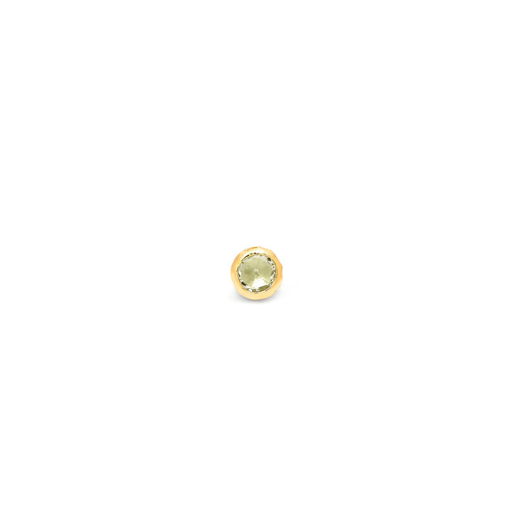 Giovanni Raspini orecchini loop verde lime piccoli Orecchini in Argento placcato oro 18 kt e cristalli verde lime 12136/1