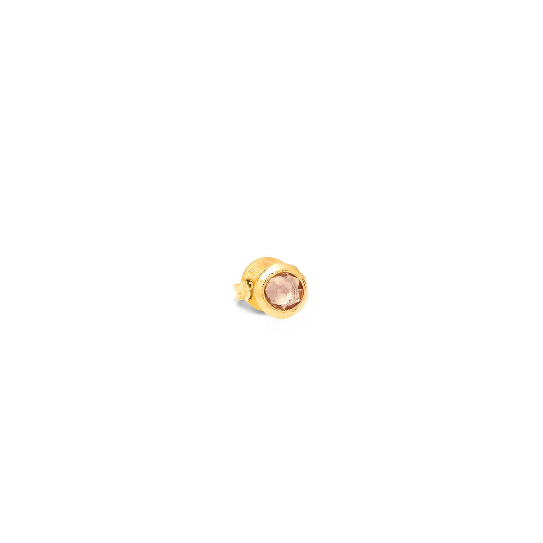 Giovanni Raspini orecchini loop cipria piccoli Orecchini in Argento placcato oro 18 kt e cristalli cipria 12137/1
