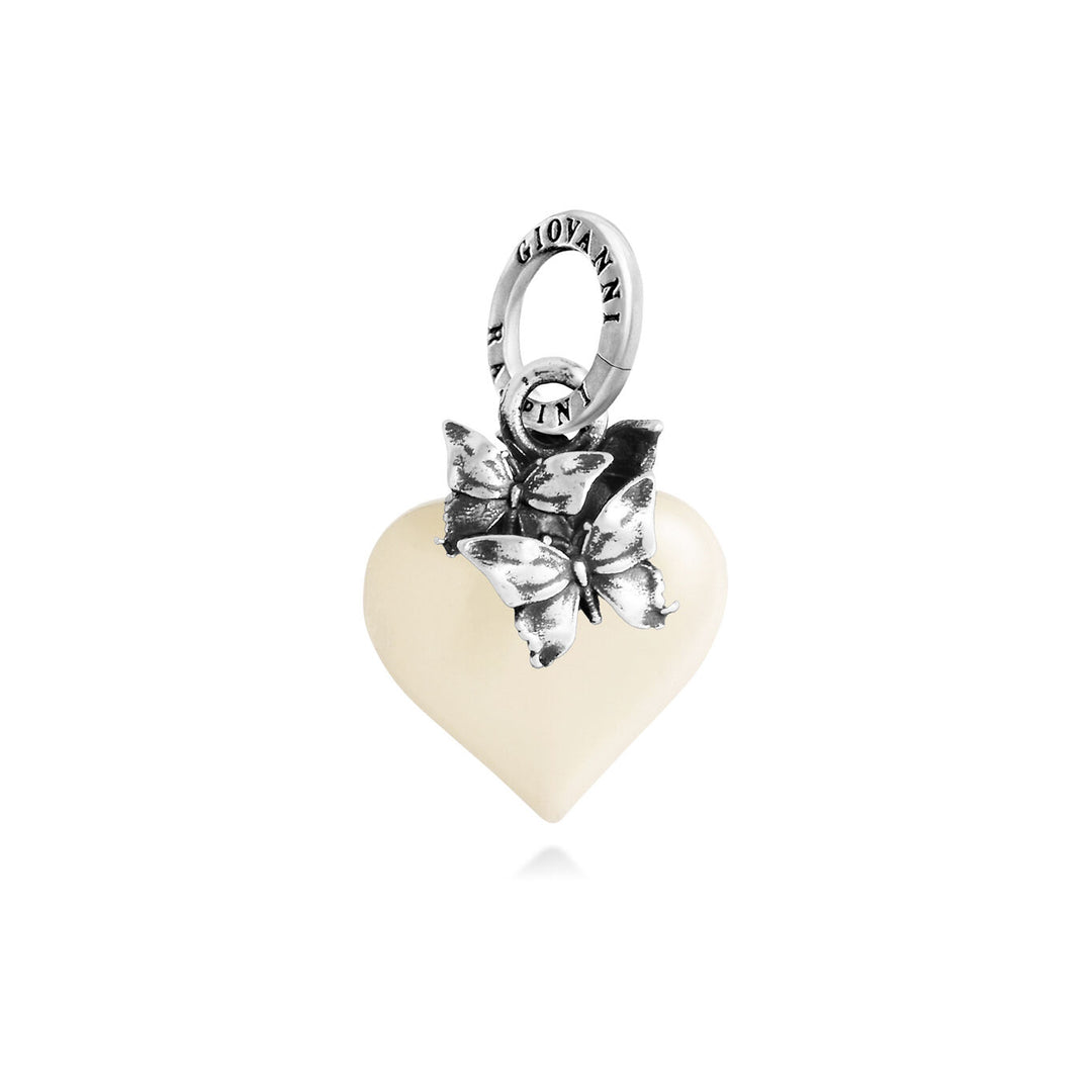 Giovanni Raspini Charm Cuore Farfalle Avorio 12464