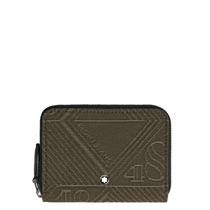 Montblanc portafoglio con cerniera 2 scomparti mini 4810 kaki verde 220263