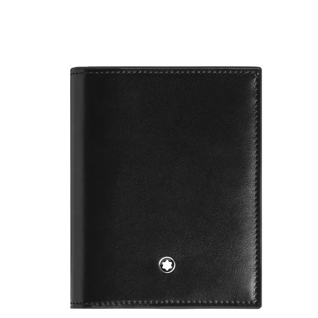 Montblanc portafoglio compatto 6 tasche pelle Meisterstück nero 221322