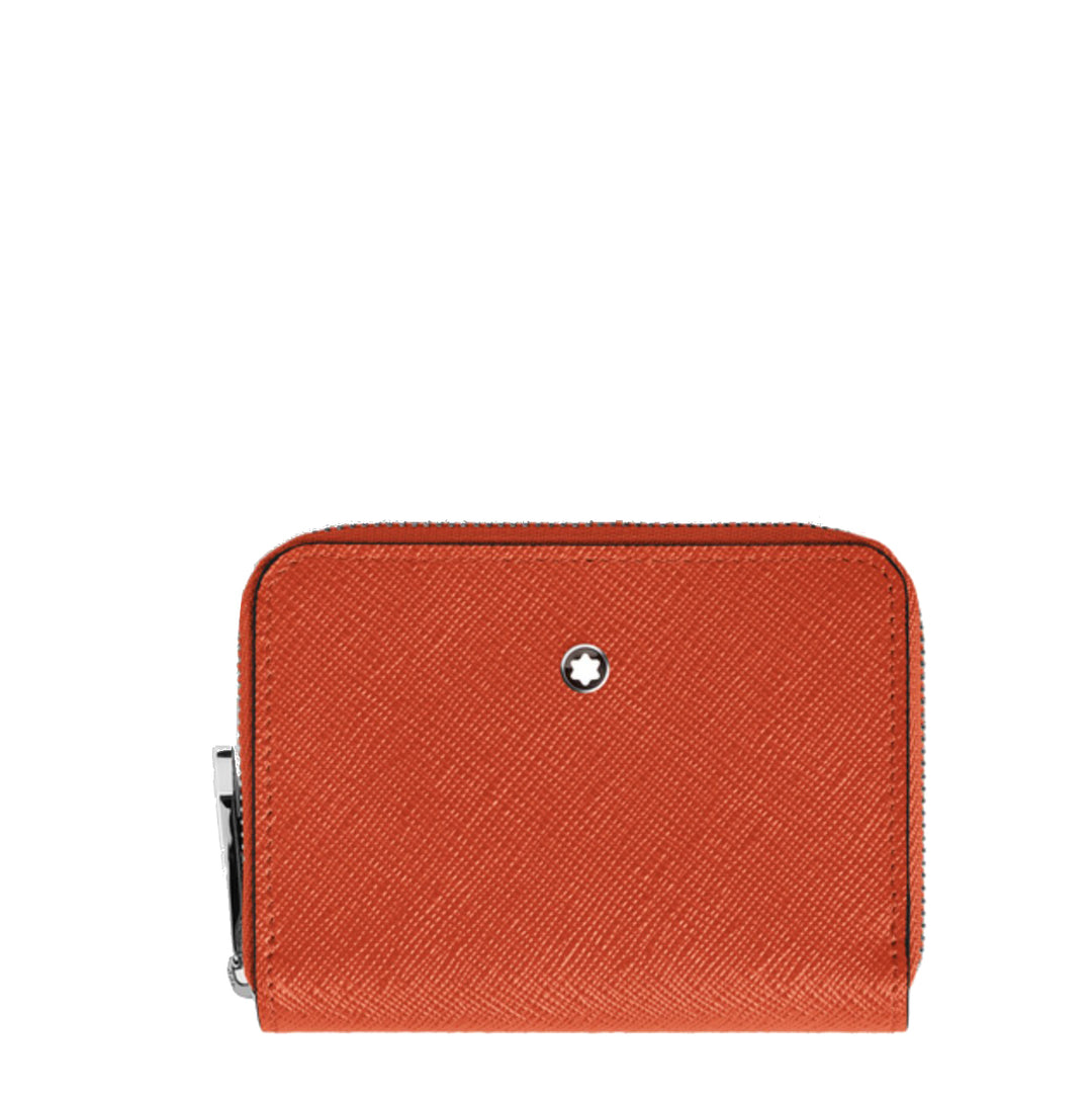 Montblanc portafoglio 2 tasche mini pelle Sartorial mandarino 221340