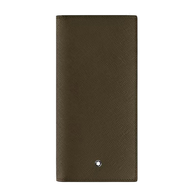 Montblanc portafoglio lungo 14 tasche pelle Sartorial kaki 221364