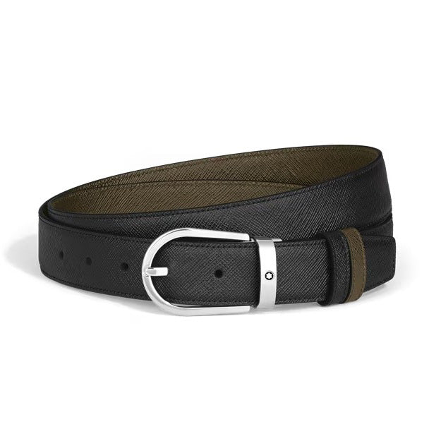 Montblanc cintura reversibile 30 mm ferro di cavallo pelle Sartorial 222141