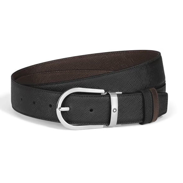 Montblanc cintura reversibile 35 mm ferro di cavallo pelle Sartorial 222145