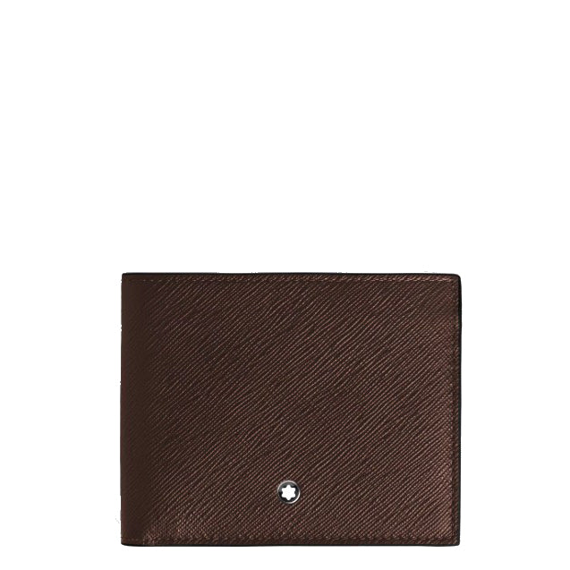 Montblanc portafoglio 6cc in pelle Sartorial ebano 222995