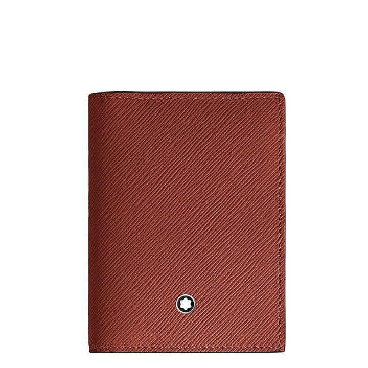 Montblanc portacarte 4 tasche pelle Sartorial quercia rossa 223045